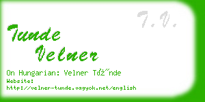 tunde velner business card